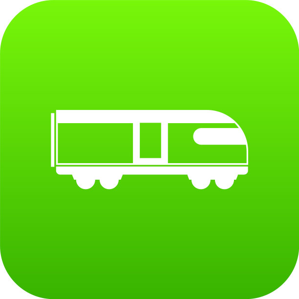 瑞士山地火车图标数字绿色图片下载