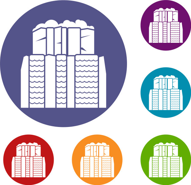 伊瓜苏瀑布阿根廷图标集图片下载