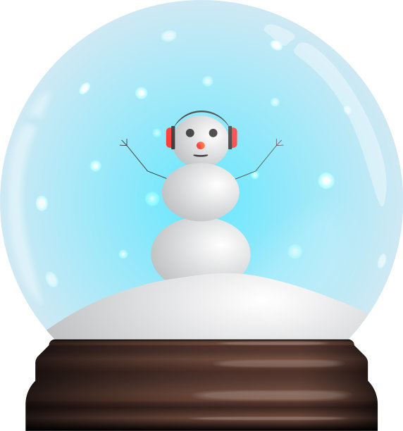 玻璃雪花球纪念雪花圣诞图片下载