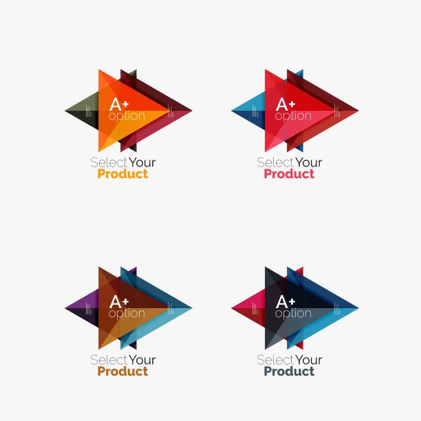 一套三角形信息图布局与文本和图片下载