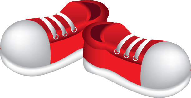 红色贴纸鞋图标图片下载