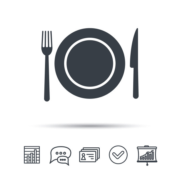 餐叉和刀图标餐具标志图片下载