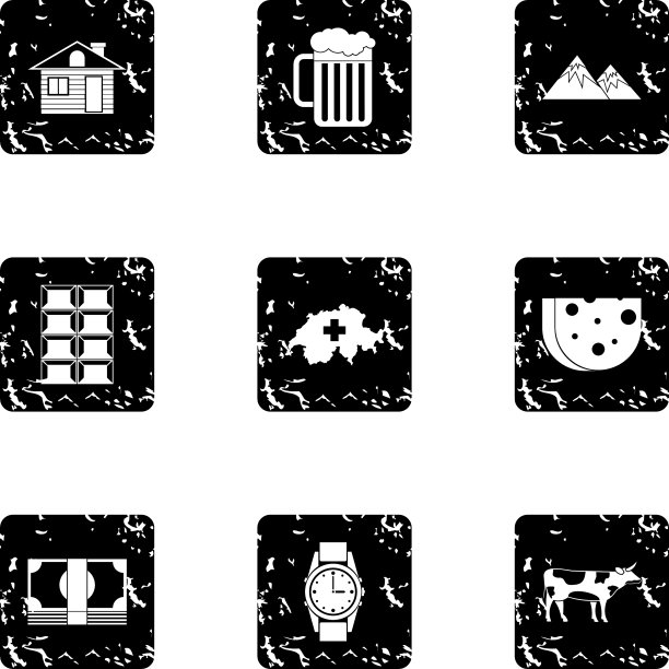 瑞士图标设置垃圾摇滚风格图片下载