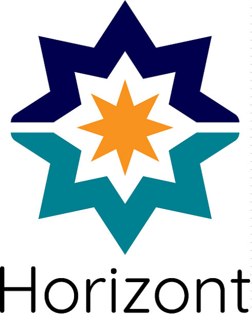 抽象的太阳恒星地平线标志模板图片下载