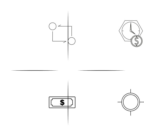 银行金融和货币简单的线性图标图片下载