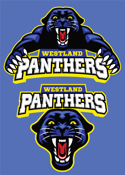 一套黑豹吉祥物图片下载