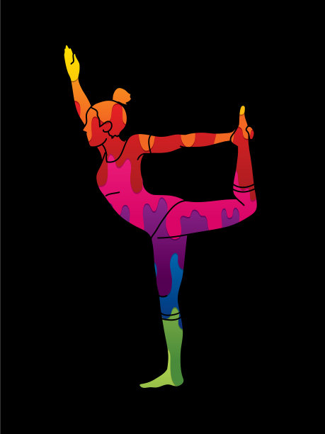 一个女人在练习瑜伽姿势图片下载