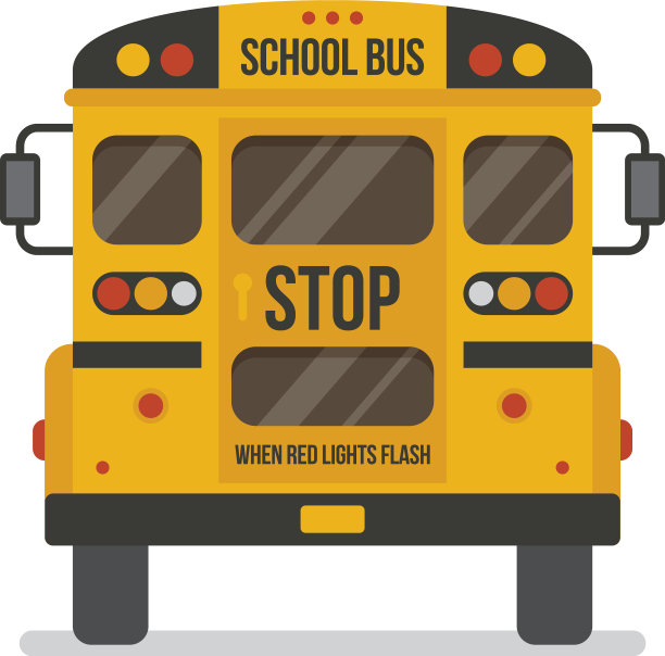校车后视图图片下载
