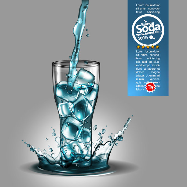广告设计苏打水透明水图片下载