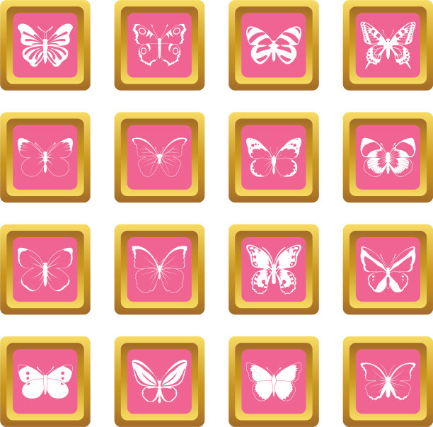 蝴蝶系列图标粉色图片下载