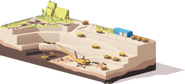 低聚露天煤矿图片下载