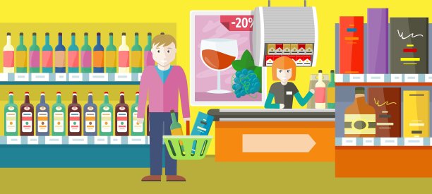 人们在精英酒店购买酒精饮料图片下载