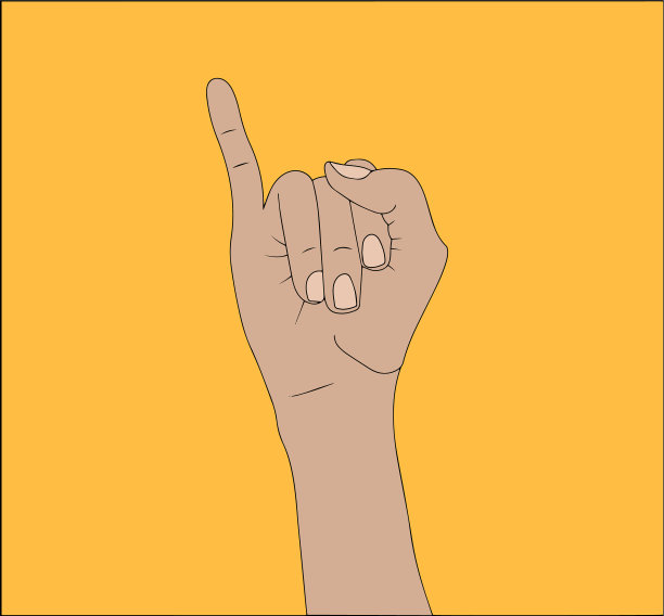 右手的小指是孤立的图片下载