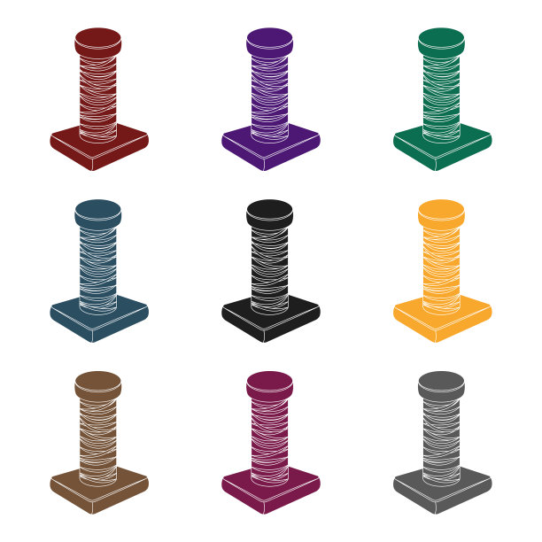 猫刮刮店单图标在黑色风格图片下载