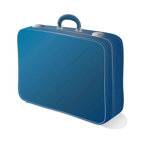 白色背景上的复古行李箱图片下载