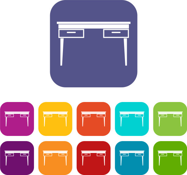 木制桌子图标设置平图片下载