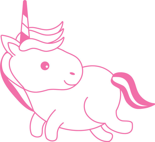 轮廓漂亮的独角兽有角和发型图片下载