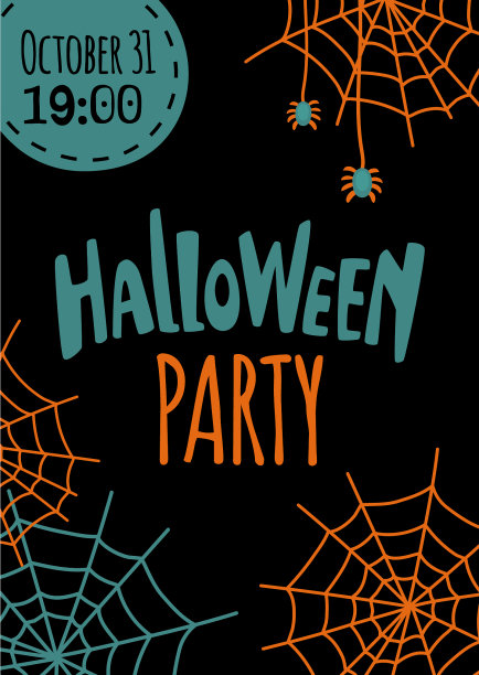 万圣节旗帜模板图片下载