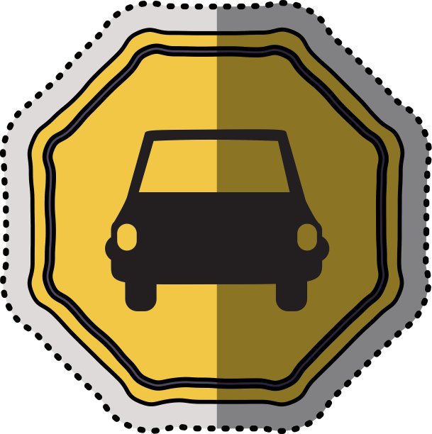 孤立黄色路标设计图片下载