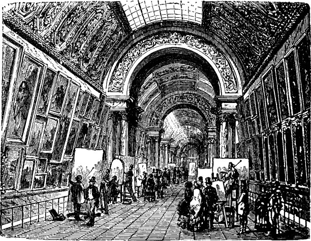 卢浮宫的画廊图片下载