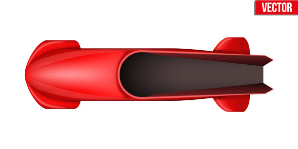 两名运动员的经典雪橇俯视图图片下载