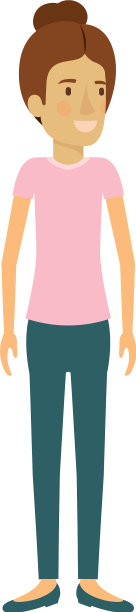 彩色剪影的女人站和收集图片下载