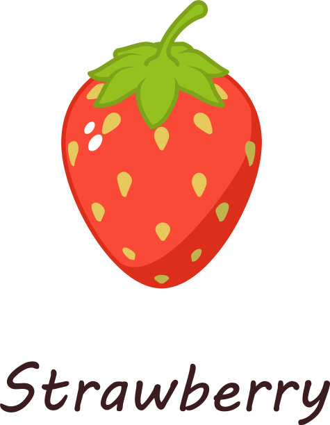 草莓图标等距风格图片下载