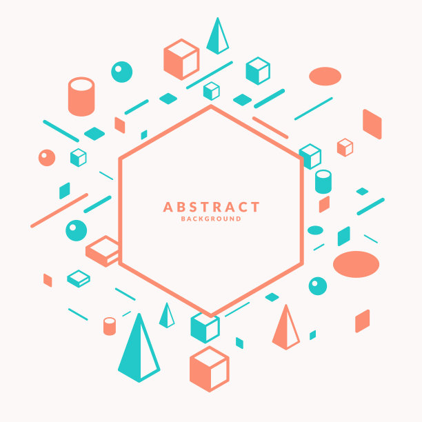 时尚抽象艺术与平面几何背景图片下载