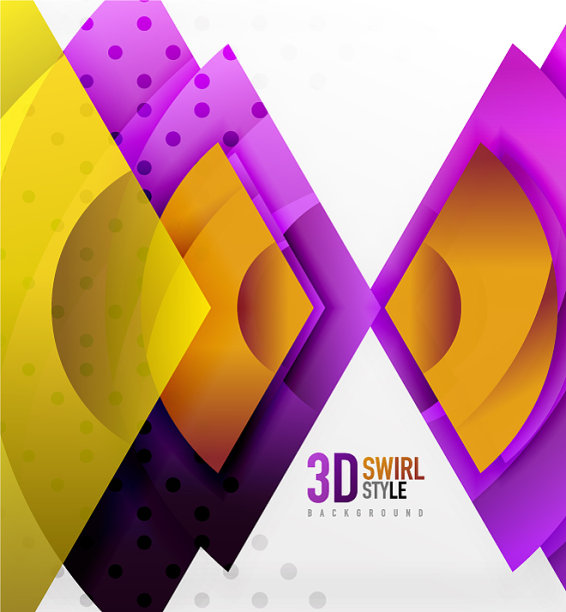 漩涡和波浪三维效果对象抽象图片下载