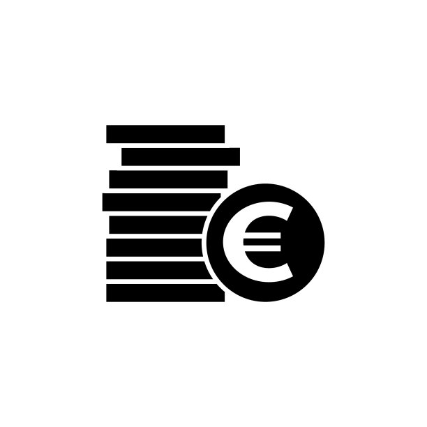 欧元硬币简约图标图片下载