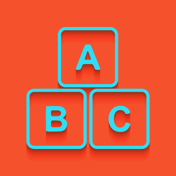 ABC立方体标志泛白图标图片下载