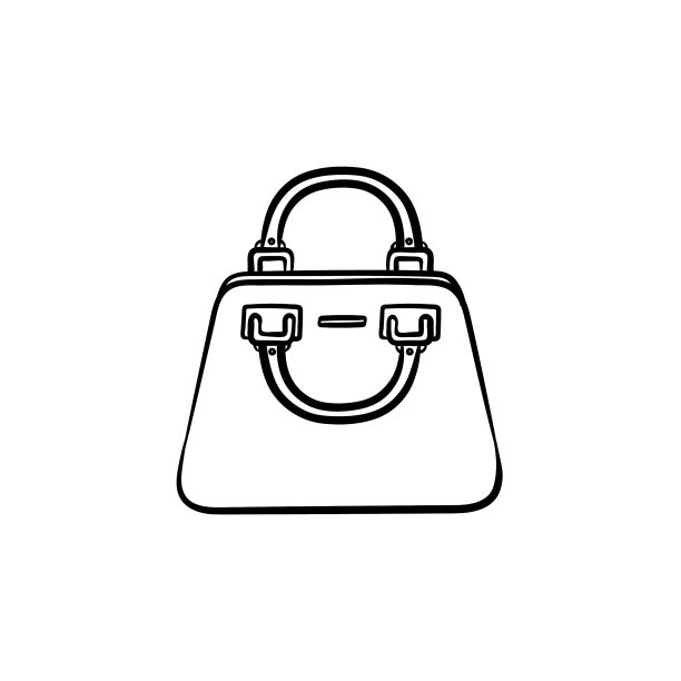 手绘素描手提包图标图片下载