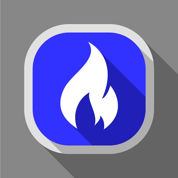 Fire图标方形按钮图片下载