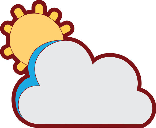 线色太阳和云自然夏季天气图片下载