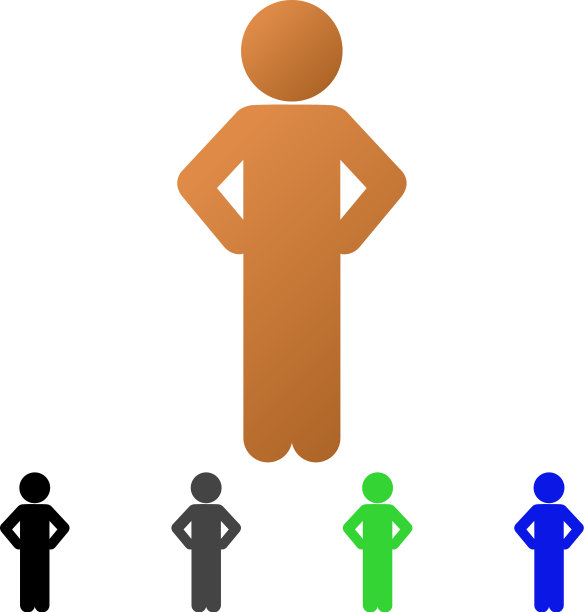 孩子腰平渐变图标图片下载