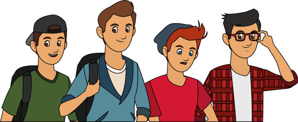 英俊青年的偶像形象图片下载