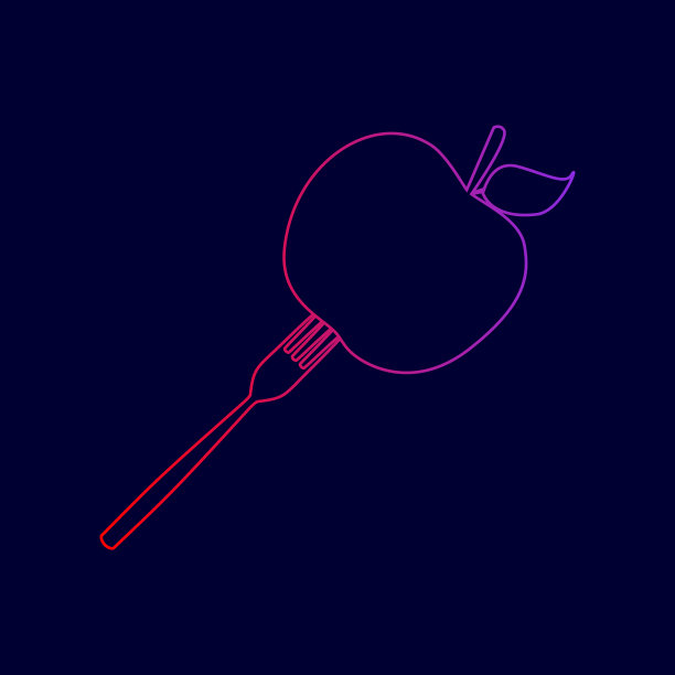 素食标志线图片下载