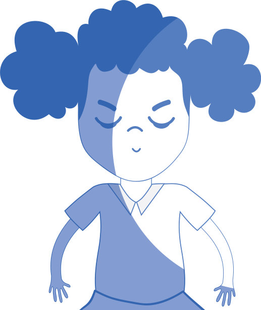 剪影漂亮女孩的发型和休闲图片下载