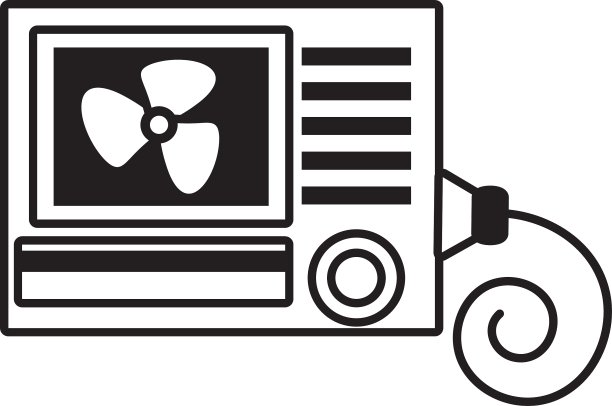 电脑冷却风扇电子线性图片下载