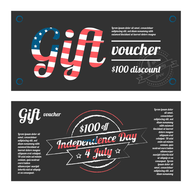 美国独立日礼券图片下载