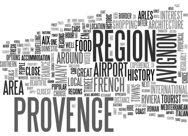 普罗旺斯文字文字云导游图片下载