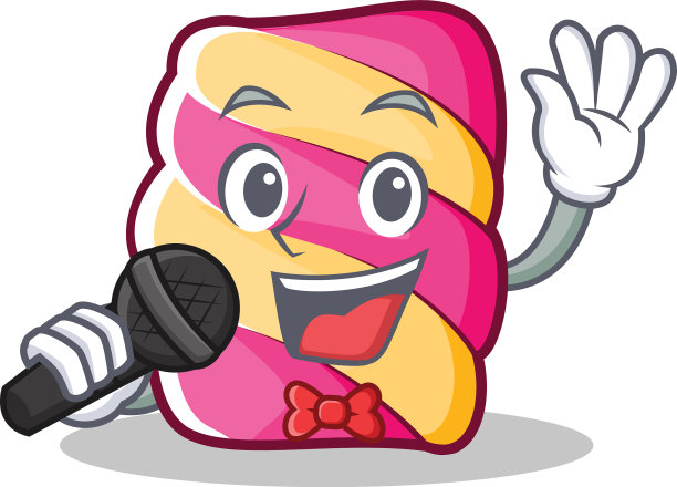 唱棉花糖卡通人物风格图片下载