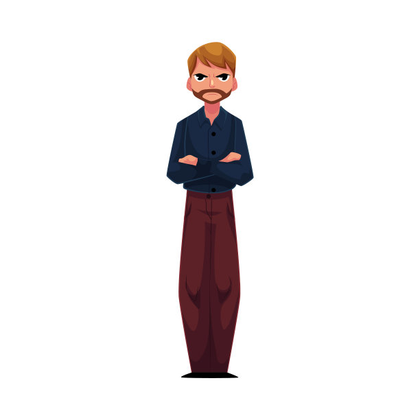 一个愤怒的年轻人站在那里图片下载