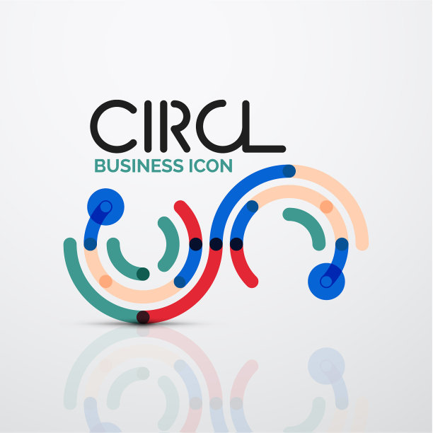 抽象的漩涡线符号圆标志图标图片下载