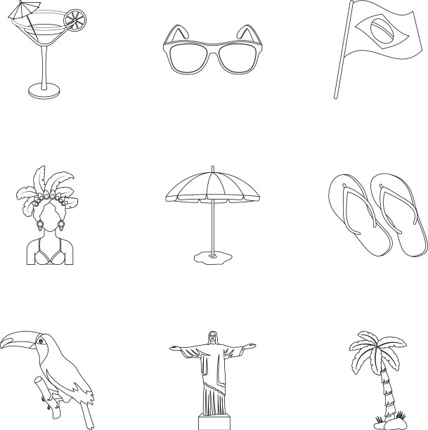 一套图标的主题巴西巴西图片下载