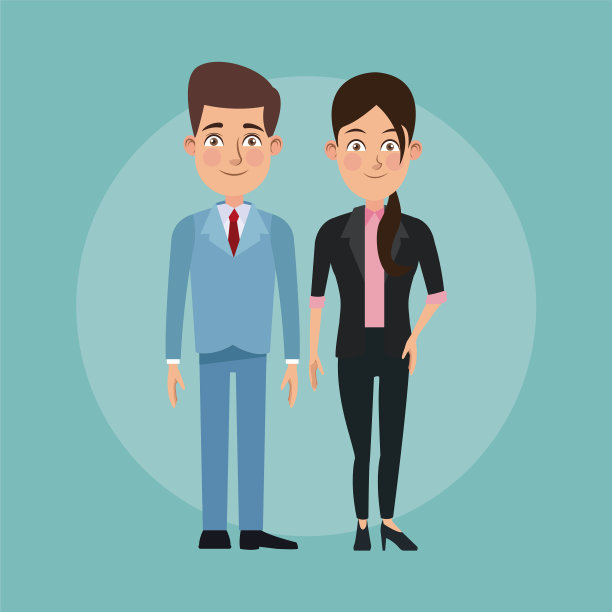 色彩底色饱满，套装一对优雅图片下载