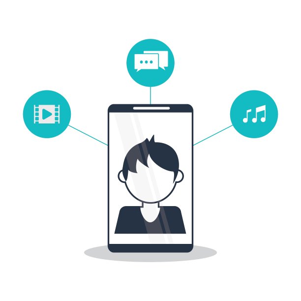 智能手机和社交媒体设计图片下载