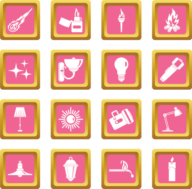 光源符号图标为粉红色图片下载