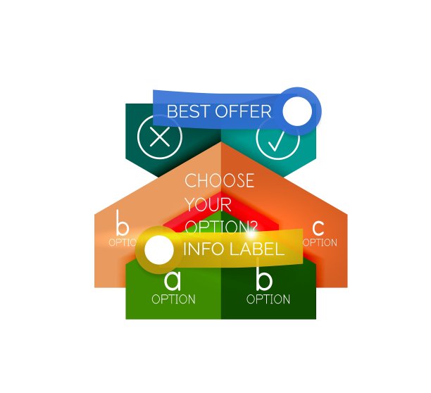 几何业务信息图模板图片下载