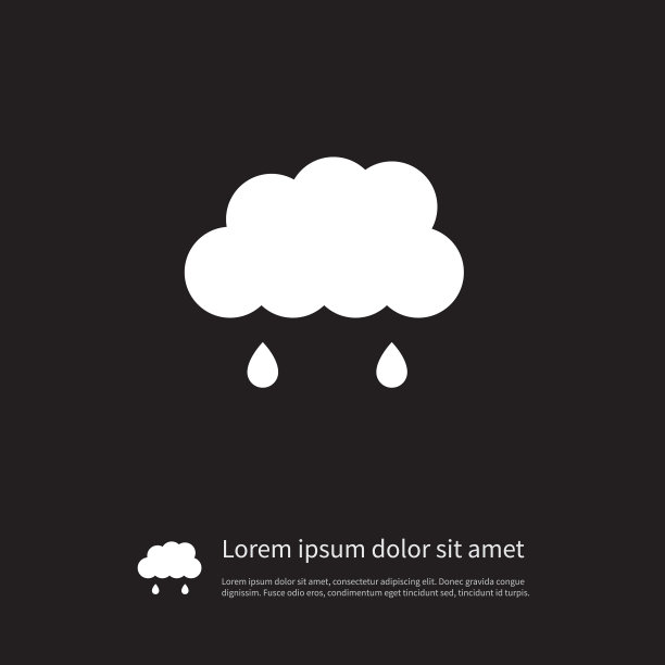 孤立多云图标下雨元素可以图片下载